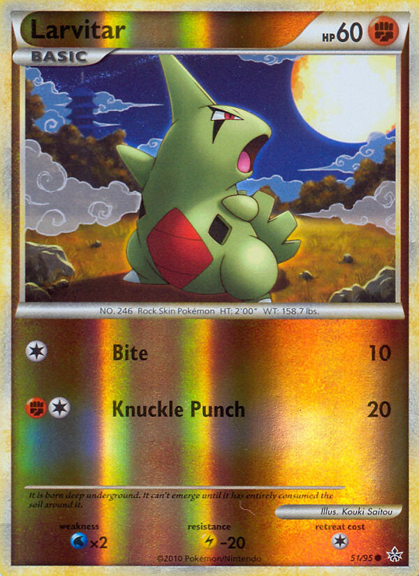 Unleashed Larvitar #51/95 reverse holo