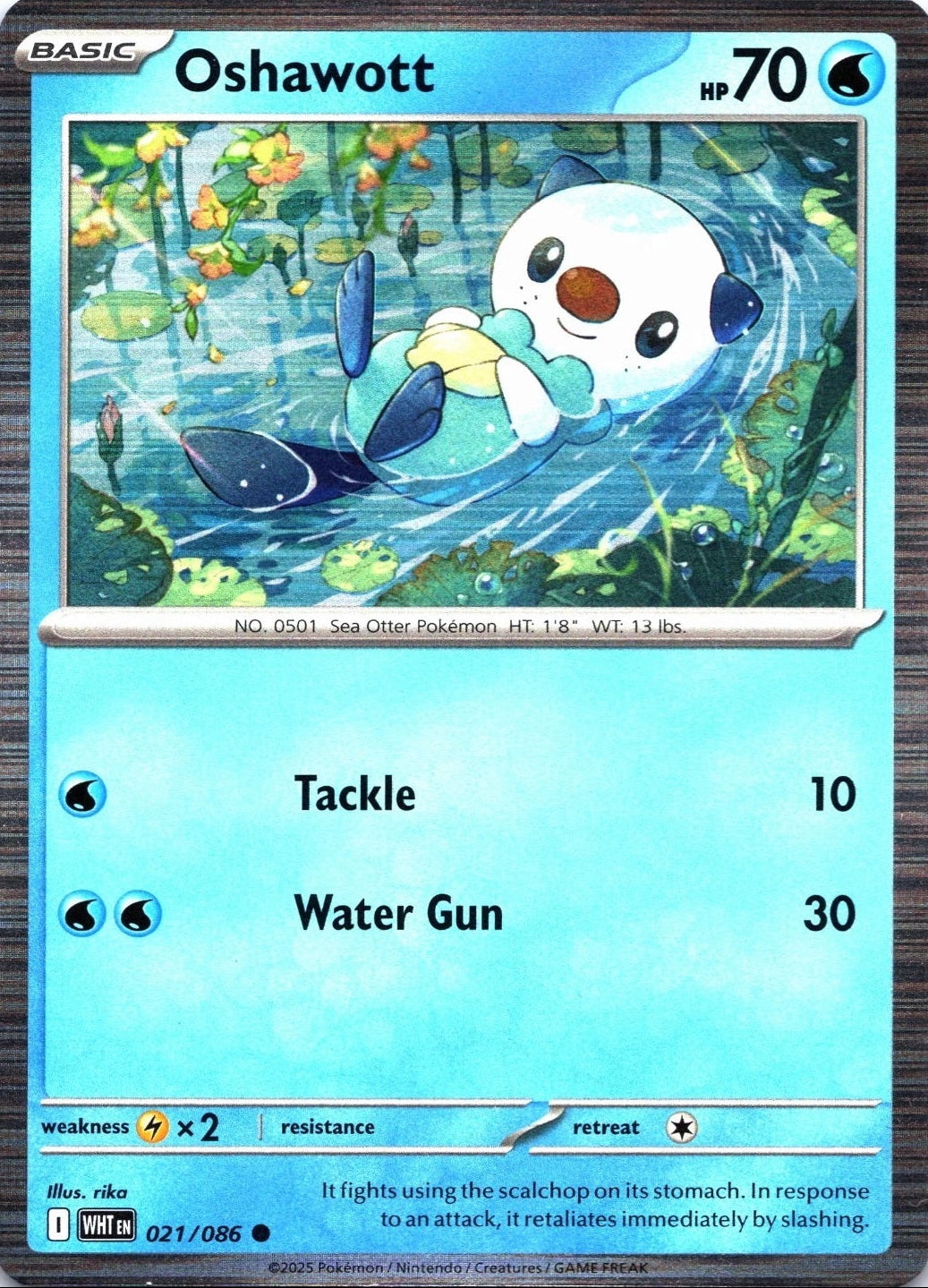 White Flare Oshawott #21/86 Tinsel Holo