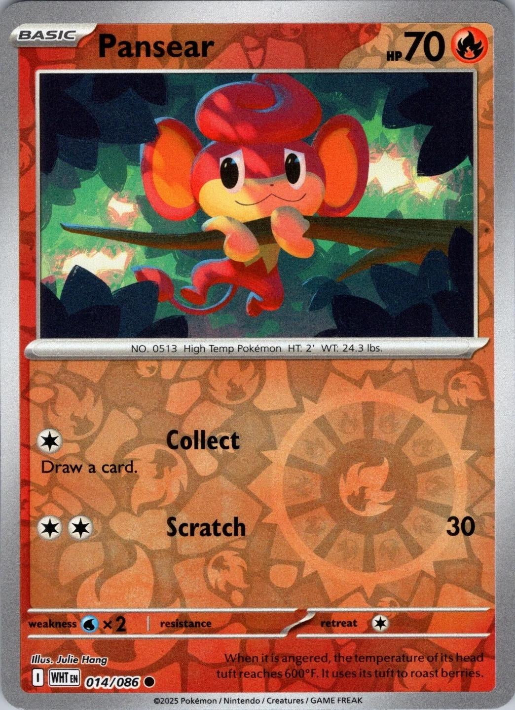 White Flare Pansear #14/86 Reverse Holo