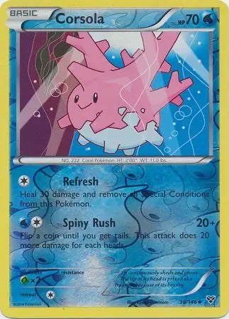 XY Corsola #36/146 reverse holo