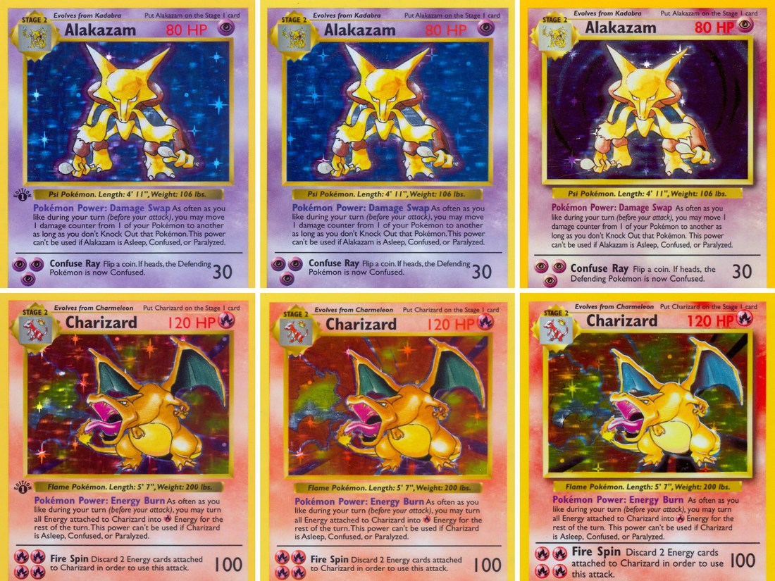 First Edition, Shadowless en Unlimited Pokémon kaarten uitgelegd