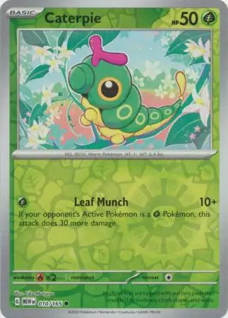 151 Set Caterpie #10/165 reverse holo