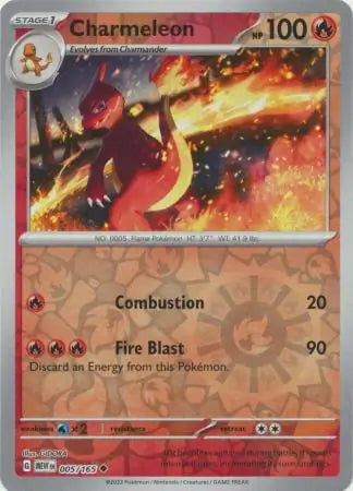 151 Set Charmeleon #5/165 reverse holo