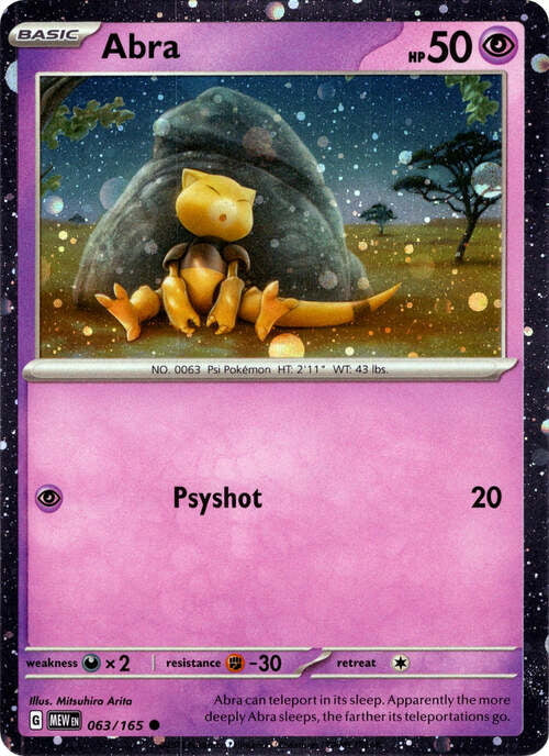 151 Set Holo Abra #63/165