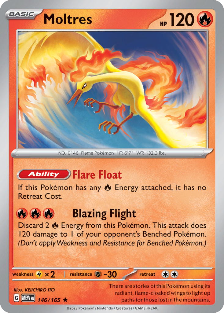 151 Set Holo Moltres #146/165