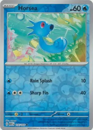 151 Set Horsea #116/165 reverse holo