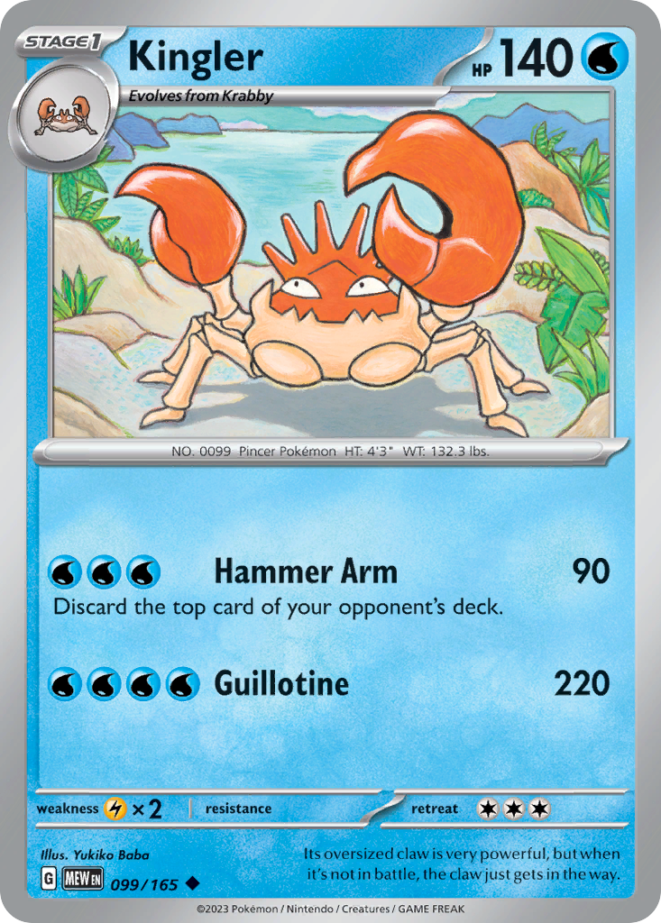 151 Set Kingler #99/165