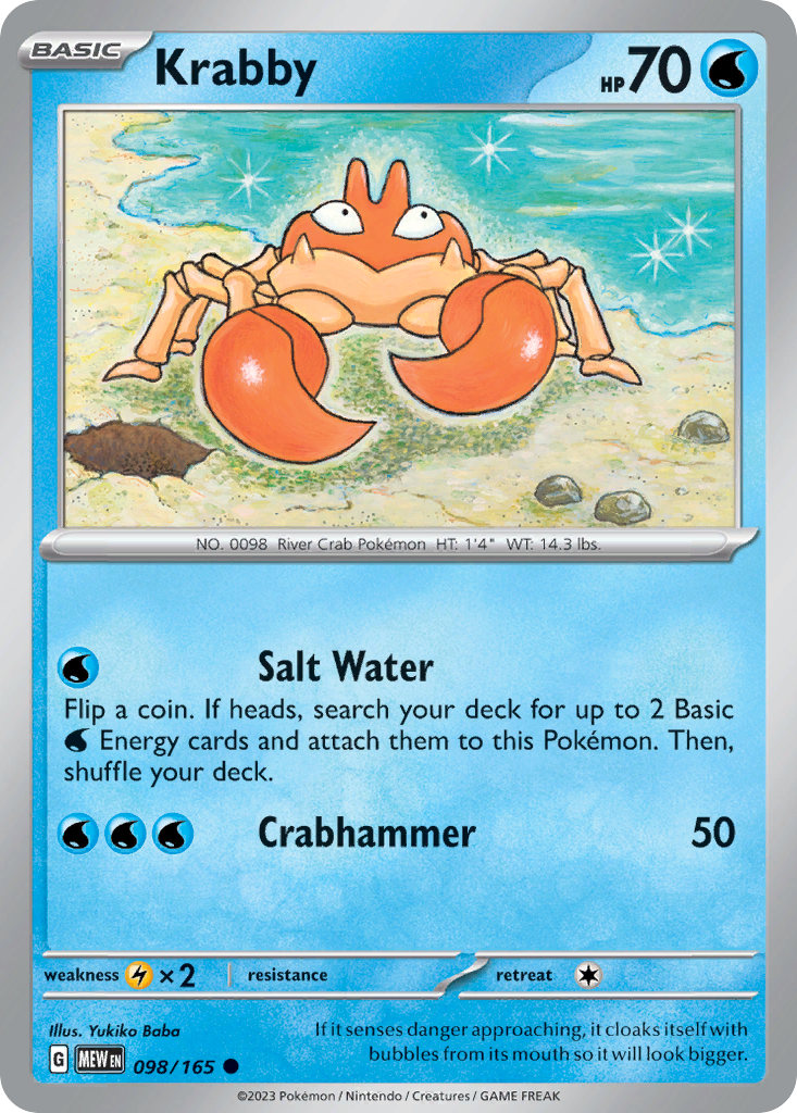 151 Set Krabby #98/165