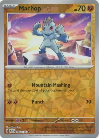151 Set Machop #66/165 reverse holo