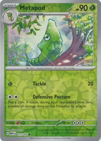 151 Set Metapod #11/165 reverse holo