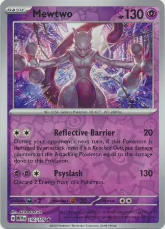 151 Set Mewtwo #150/165 reverse holo
