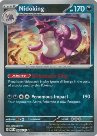 151 Set Nidoking #34/165 reverse holo