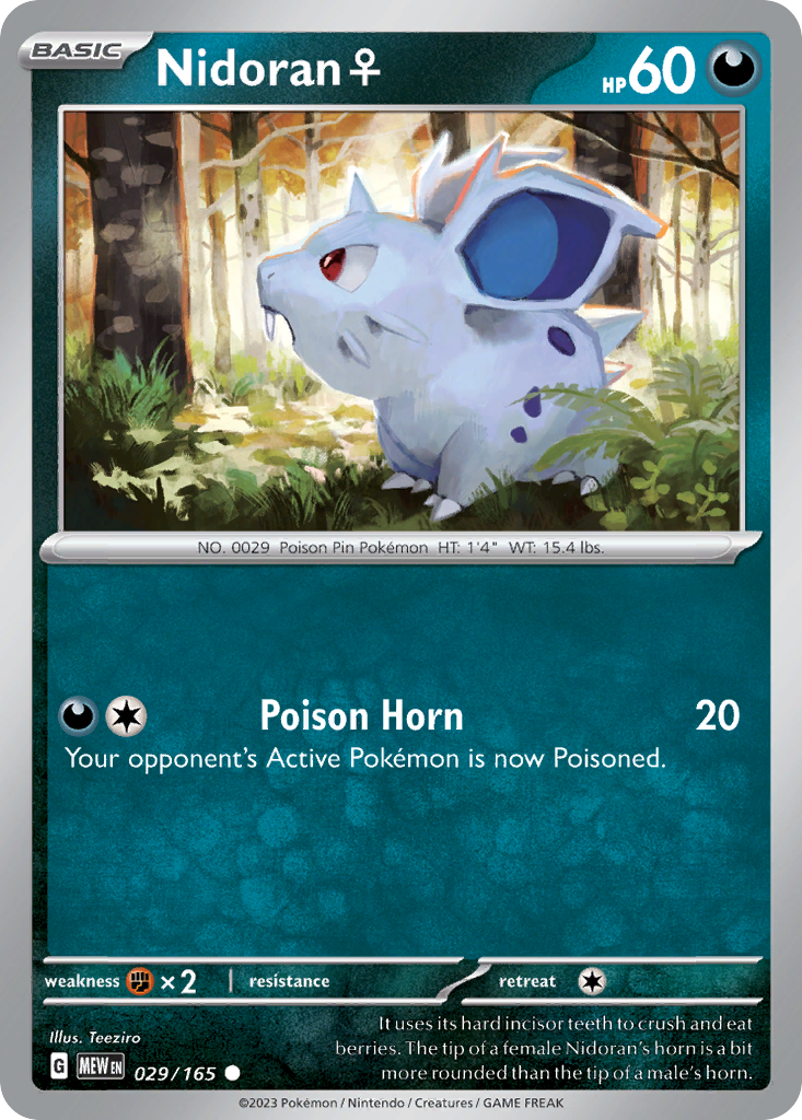151 Set Nidoran ♀ #29/165