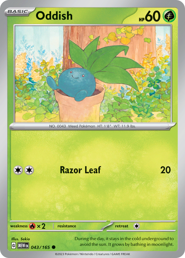 151 Set Oddish #43/165