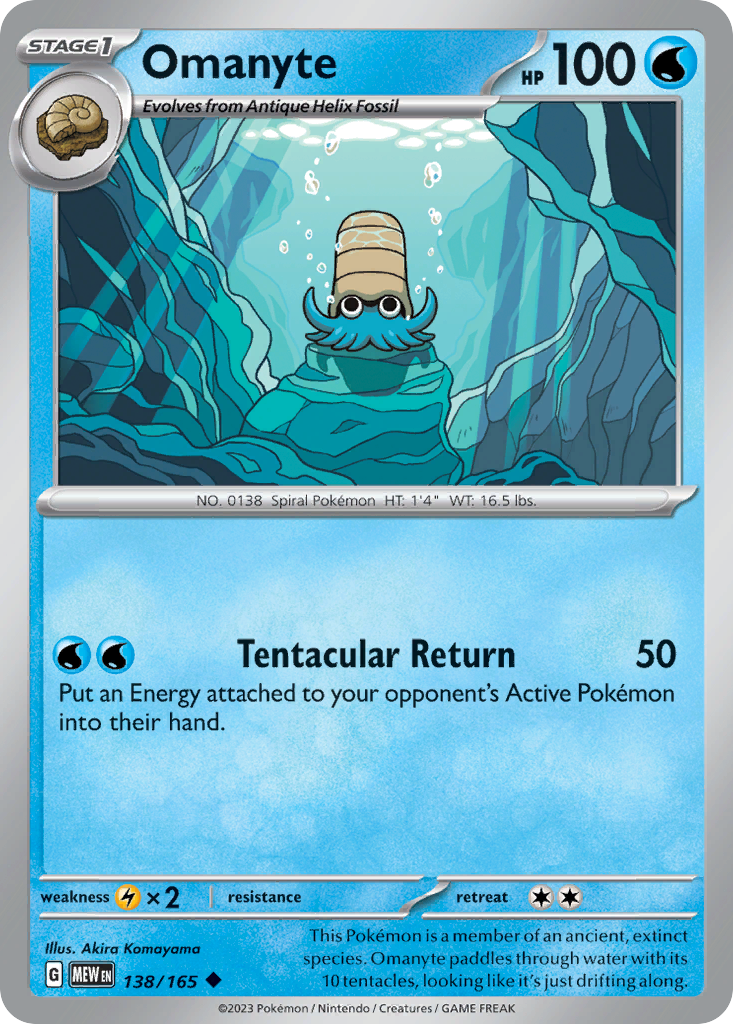 151 Set Omanyte #138/165