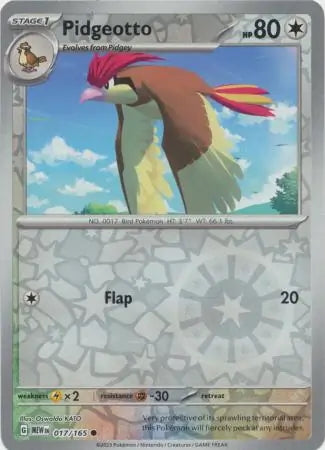 151 Set Pidgeotto #17/165 reverse holo