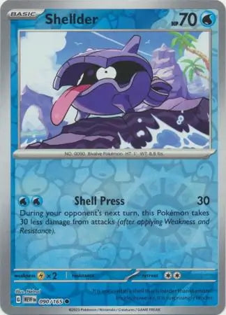 151 Set Shellder #90/165 reverse holo