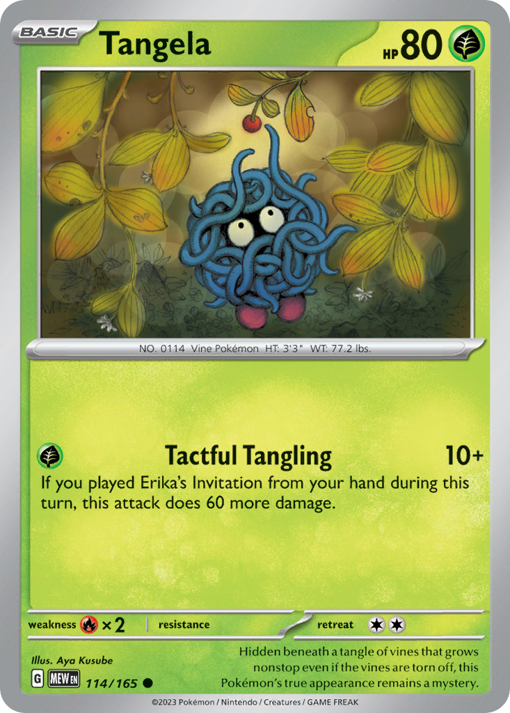 151 Set Tangela #114/165