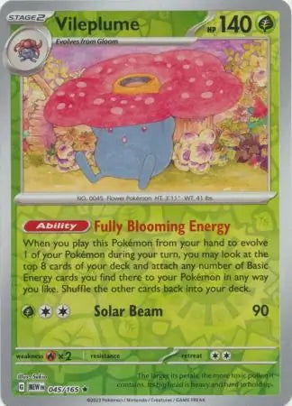 151 Set Vileplume #45/165 reverse holo