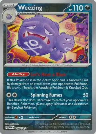 151 Set Weezing #110/165 reverse holo