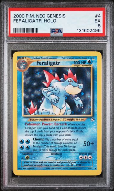 Johto Starter Pokémon Evolutieset – Neo Genesis PSA Slab Collection