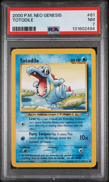 Johto Starter Pokémon Evolutieset – Neo Genesis PSA Slab Collection