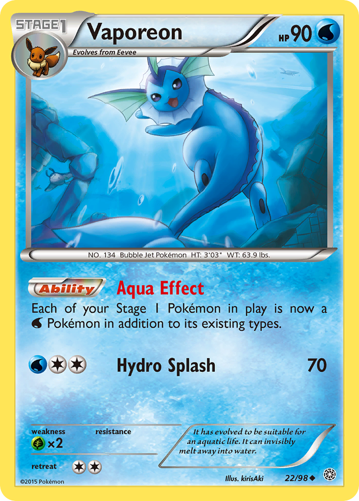 Ancient Origins Vaporeon #22/98