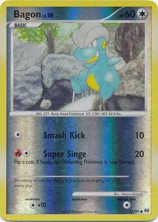 Arceus Set Bagon #52/99 reverse holo