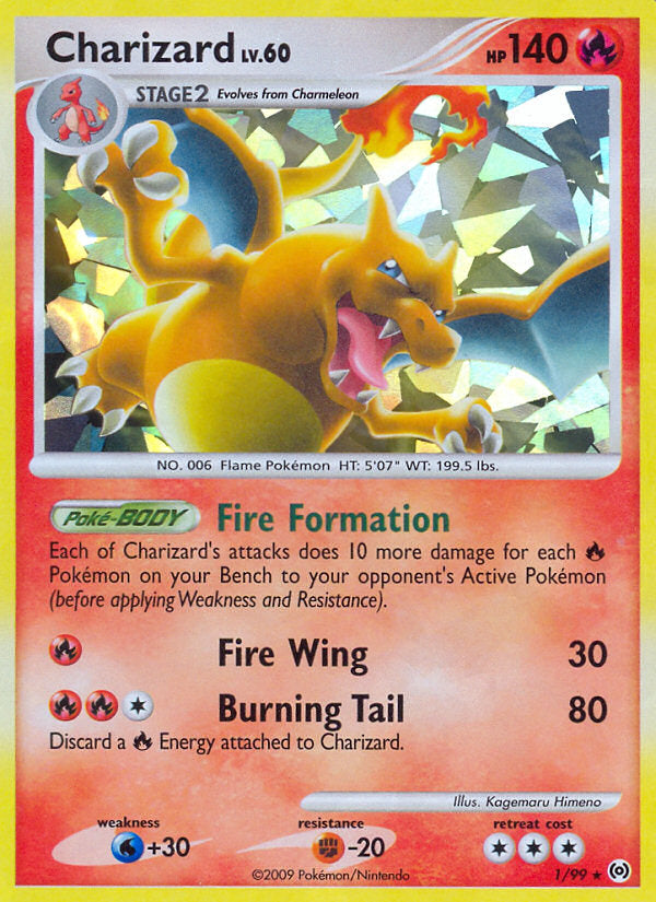 Arceus Set Cracked Ice Holo Charizard #1/99