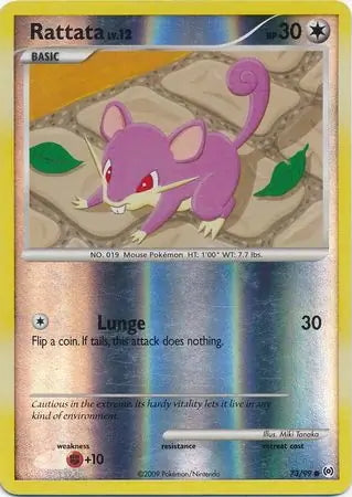Arceus Set Rattata #73/99 reverse holo