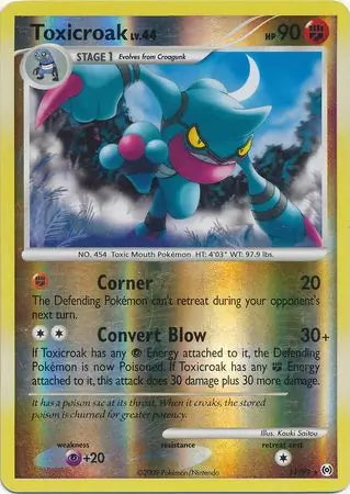 Arceus Set Toxicroak #11/99 reverse holo