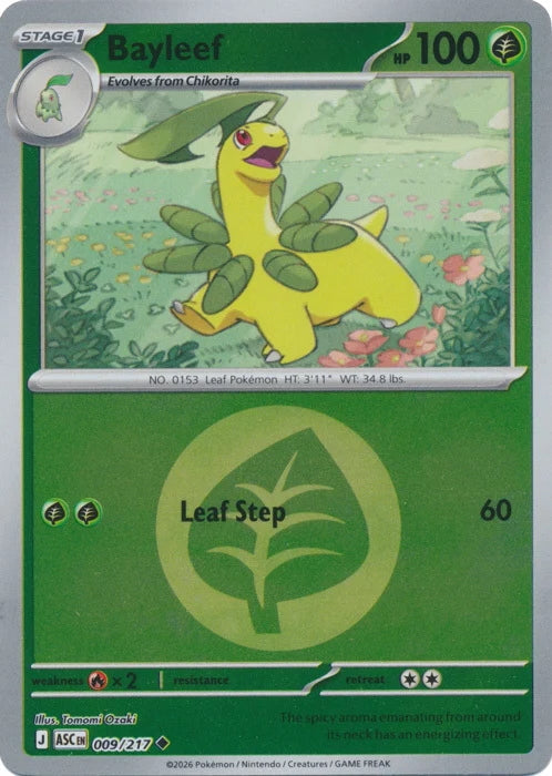 Ascended Heroes Bayleef #009/217 Reverse Holo