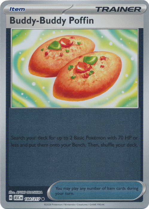 Ascended Heroes Buddy-Buddy Poffin #184/217 Reverse Holo
