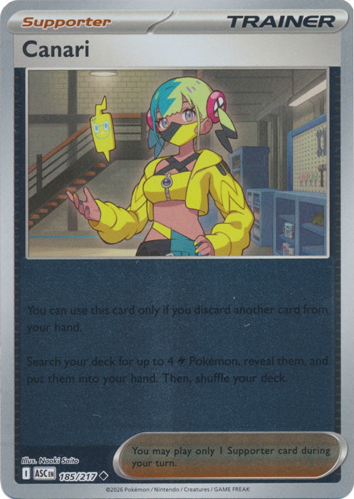 Ascended Heroes Canari #185/217 Reverse Holo