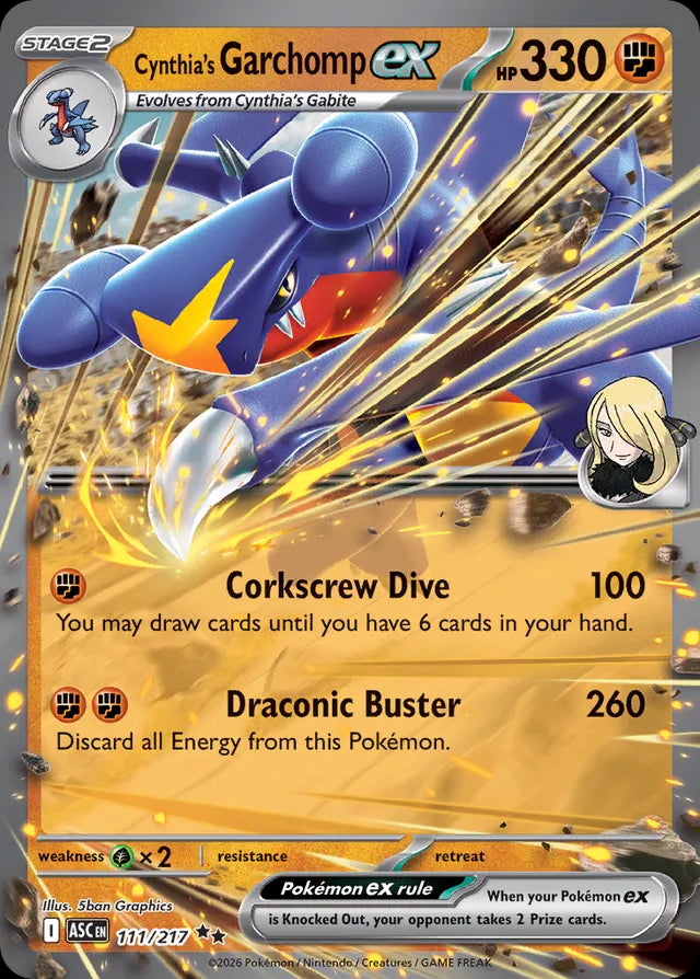 Ascended Heroes Cynthia’s Garchomp ex #111/217