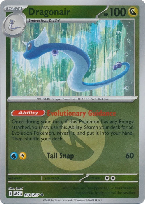 Ascended Heroes Dragonair #151/217 Reverse Holo