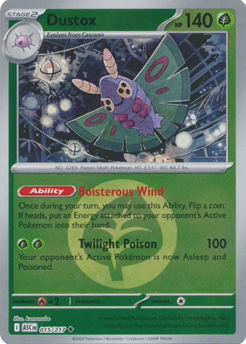 Ascended Heroes Dustox #015/217 Reverse Holo