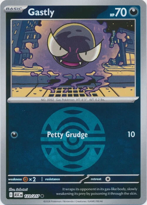 Ascended Heroes Gastly #123/217 Pokeball Reverse Holo