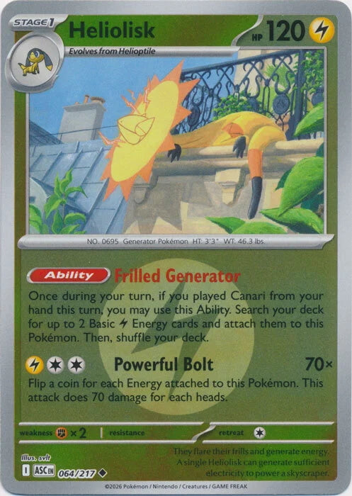 Ascended Heroes Heliolisk #064/217 Reverse Holo