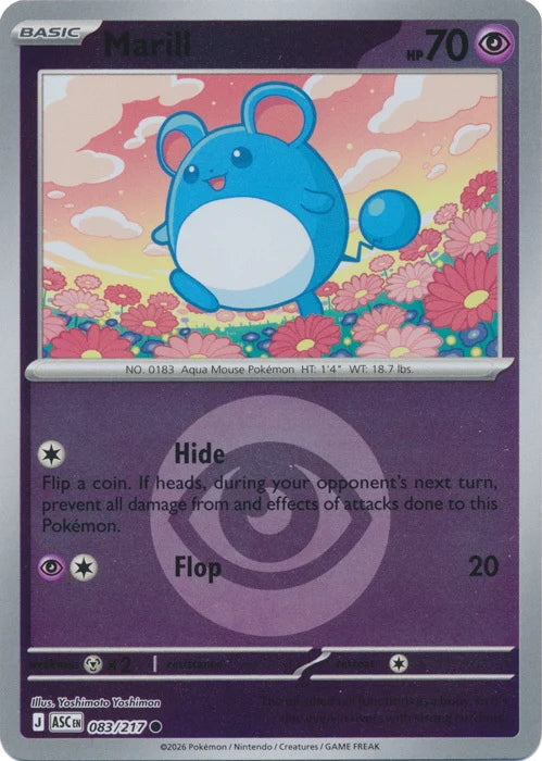 Ascended Heroes Marill #083/217 Reverse Holo