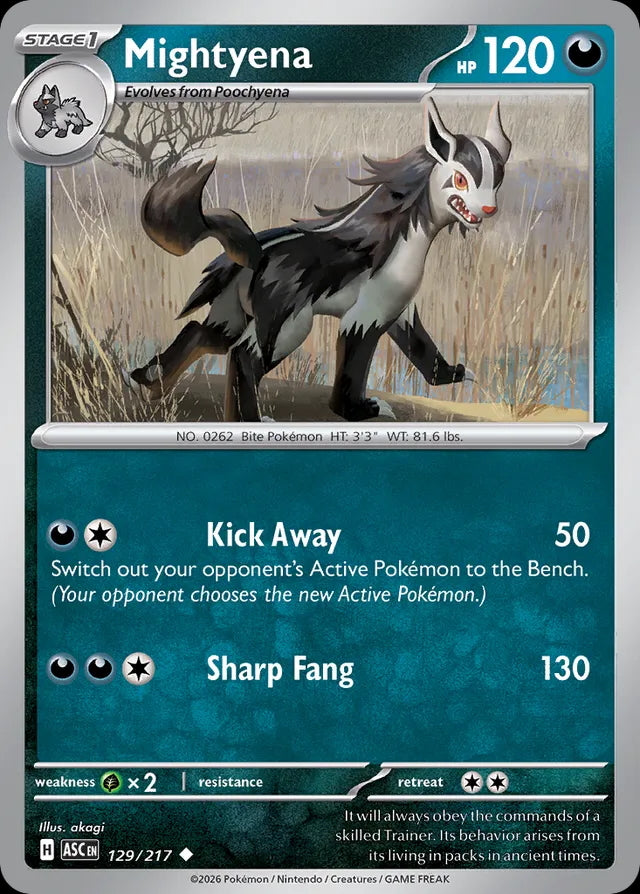 Ascended Heroes Mightyena #129/217