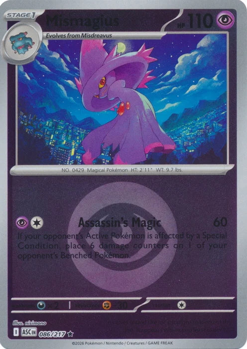 Ascended Heroes Mismagius #086/217 Reverse Holo