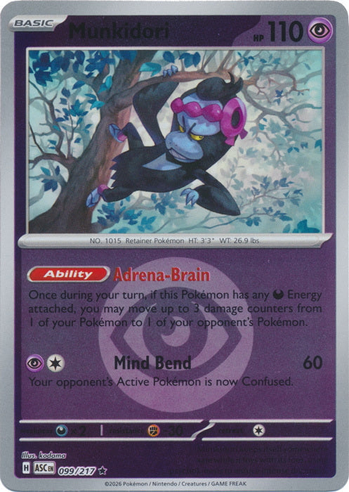 Ascended Heroes Munkidori #099/217 Reverse Holo