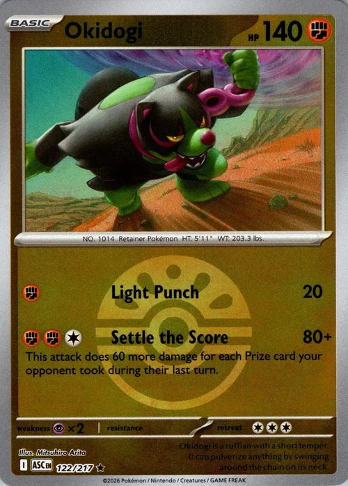 Ascended Heroes Okidogi #122/217 Pokeball Reverse Holo