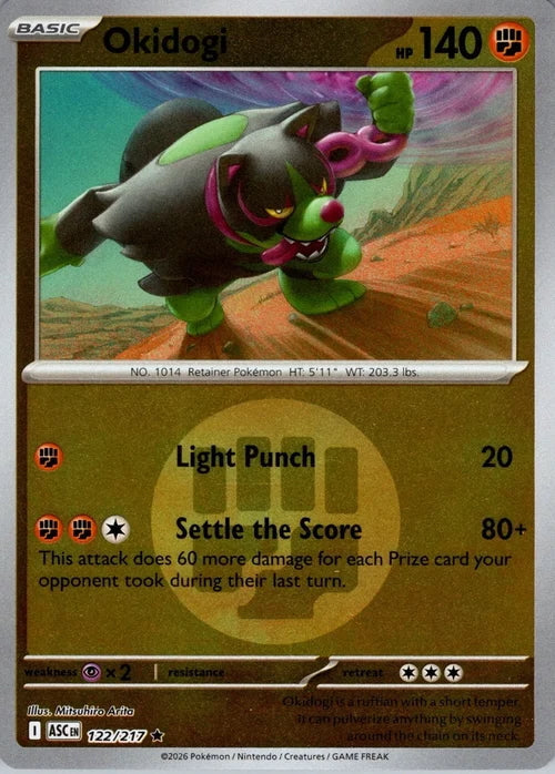 Ascended Heroes Okidogi #122/217 Reverse Holo