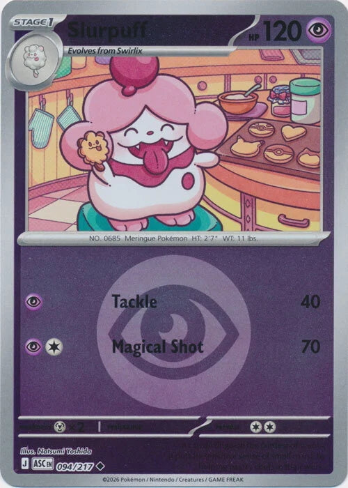 Ascended Heroes Slurpuff #094/217 Reverse Holo