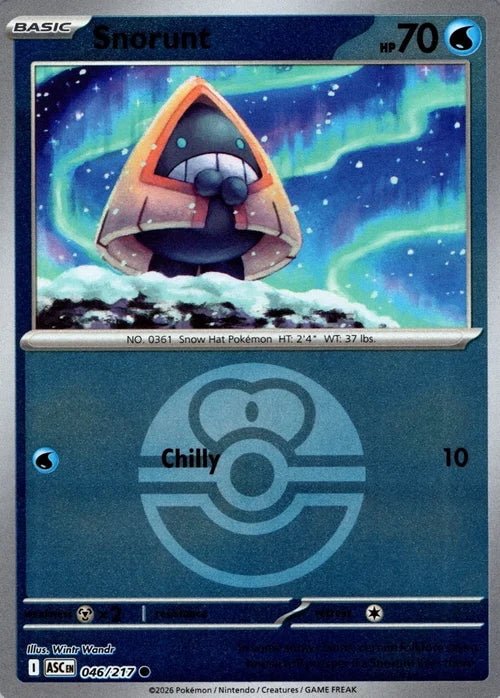 Ascended Heroes Snorunt #046/217 Pokeball Reverse Holo