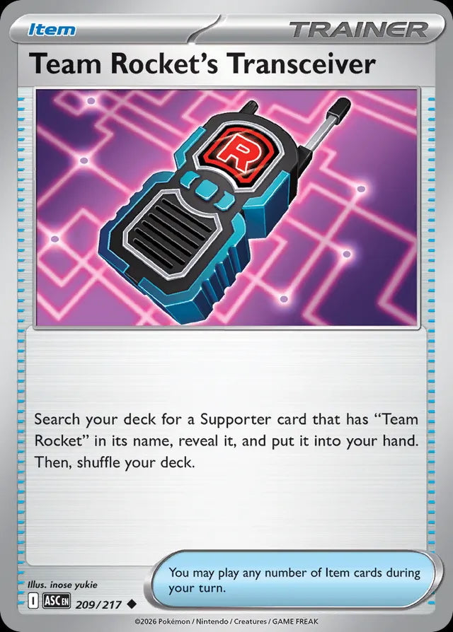 Ascended Heroes Team Rocket’s Transceiver #209/217