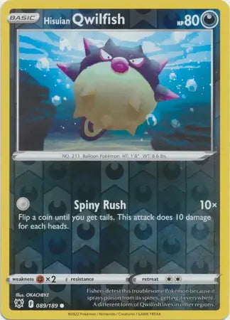 Astral Radiance Hisuian Qwilfish #89/189 reverse holo
