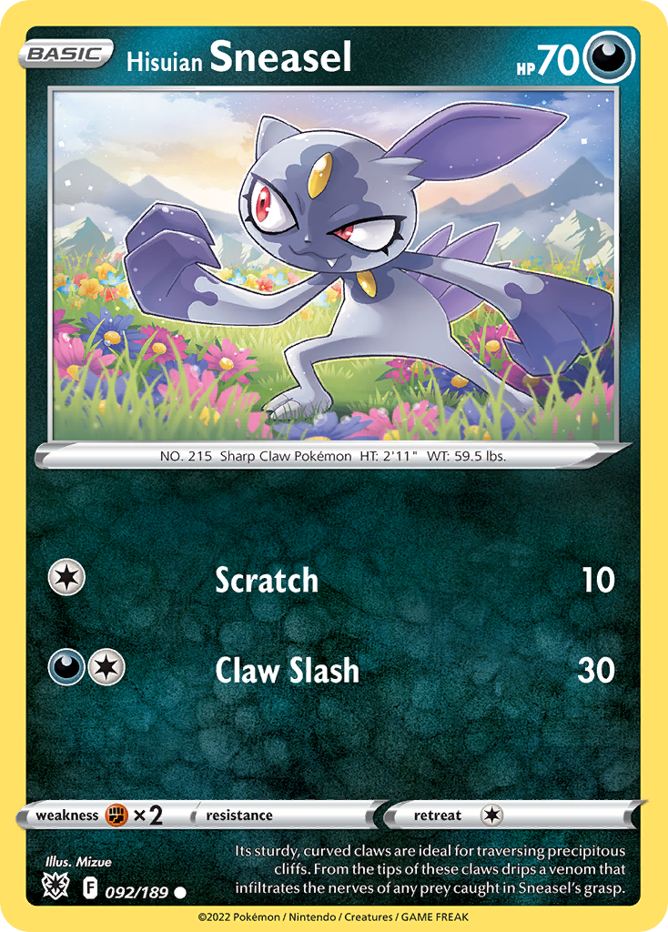 Astral Radiance Hisuian Sneasel #92/189